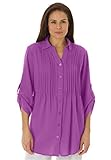 Women's Plus Size Cool Gauze Pintuck Tunic