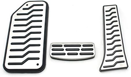 AT Metal Aluminum Fuel Sports Pedal Full Set Accel + Auto Brake + Footrest (Fit: Hyundai 2010 - 2014 Genesis)