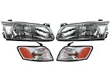 Toyota Camry 97 98 99 Head And Corner Light With Bulbs 4 Piece Combination Set