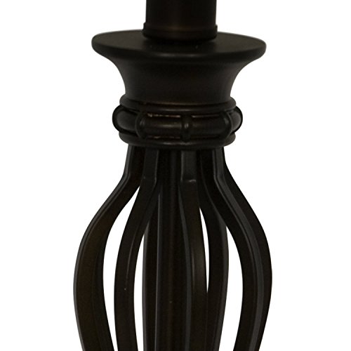 Light Accents, Iron Table Lamp - 18.5 Inches Height, Traditional Iron Scrollwork Table Lamp for Bedrooms, Table Lamps for Living Room, Bronze