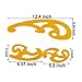 CSPRING 6PCS Orange Plastic Comic French Curve Ruler Drafting Drawing Template Tool Assorted Sizes by