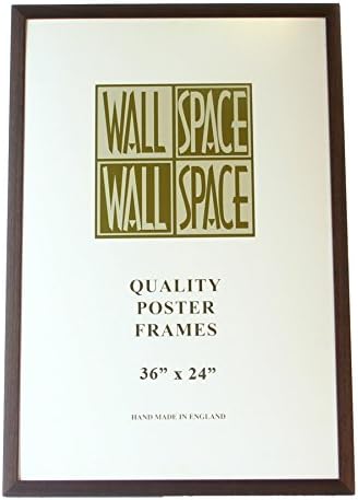 Wall Space 36x24 Brown Photo Frame - 36 x 24 inch Wooden Poster Frame - Picture Frames Made from SOLID WOOD here in the UK