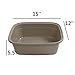 Obstnny 8 L Small Commercial Bus Tub, Plastic Dishpan Wash Basin, 5 Packs, Navy Blue