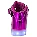 TUTUYU Kids 11 Colors LED Light Up Shoes High Top Fashion Flashing Sneakers Purple 34