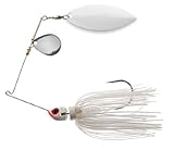 Megastrike Strike Back Spinner Bait (3/8-Ounce, White Blade White Skirt)