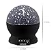 Night Light Kids Lamp, Romantic Rotating Sky Moon & Cosmos Cover Projector Night Lighting for Children Adults Bedroom, Mood/Decorative Light, Baby Nursery Light, Living Room Gift (Black)
