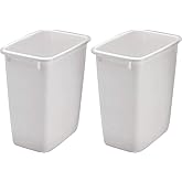 Rubbermaid 2806TP-WHT 36QT Open Wastebasket, White (Pack of 2)