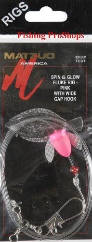 Matzuo "Flashy" Spin & Glow Fluke Rig - Pink 80 lb. test