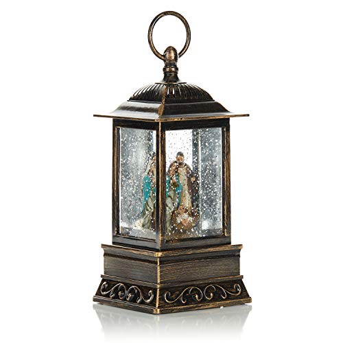 ReLive Christmas Light-Up Snow Globe - Nativity Scene - 10 Inch