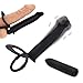 Dual Penetration Vibrating Dildo Cock Ring Penis Enhancer 10 Speed Anal Vibrator