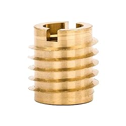 E-Z LOK Knife Threaded Insert for Hard-Wood, Brass