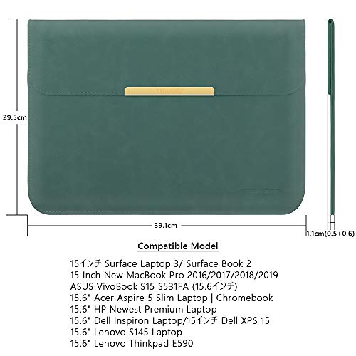 TOWOOZ 13-13.3 Inch Laptop Sleeve Case Compatible with 2019 2018 New MacBook Air/MacBook Pro 13 2016-2019/ Surface Pro7/6/X, Dell XPS 13 (13-13.3Inch, Gray) (15-16Inch, Green-1) - Thumbnail 4