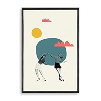 Framed Canvas Wall Art Abstract Colorful Canvas Prints Home Artwork Decoration for Living Room,Bedroom - 16x24 inches