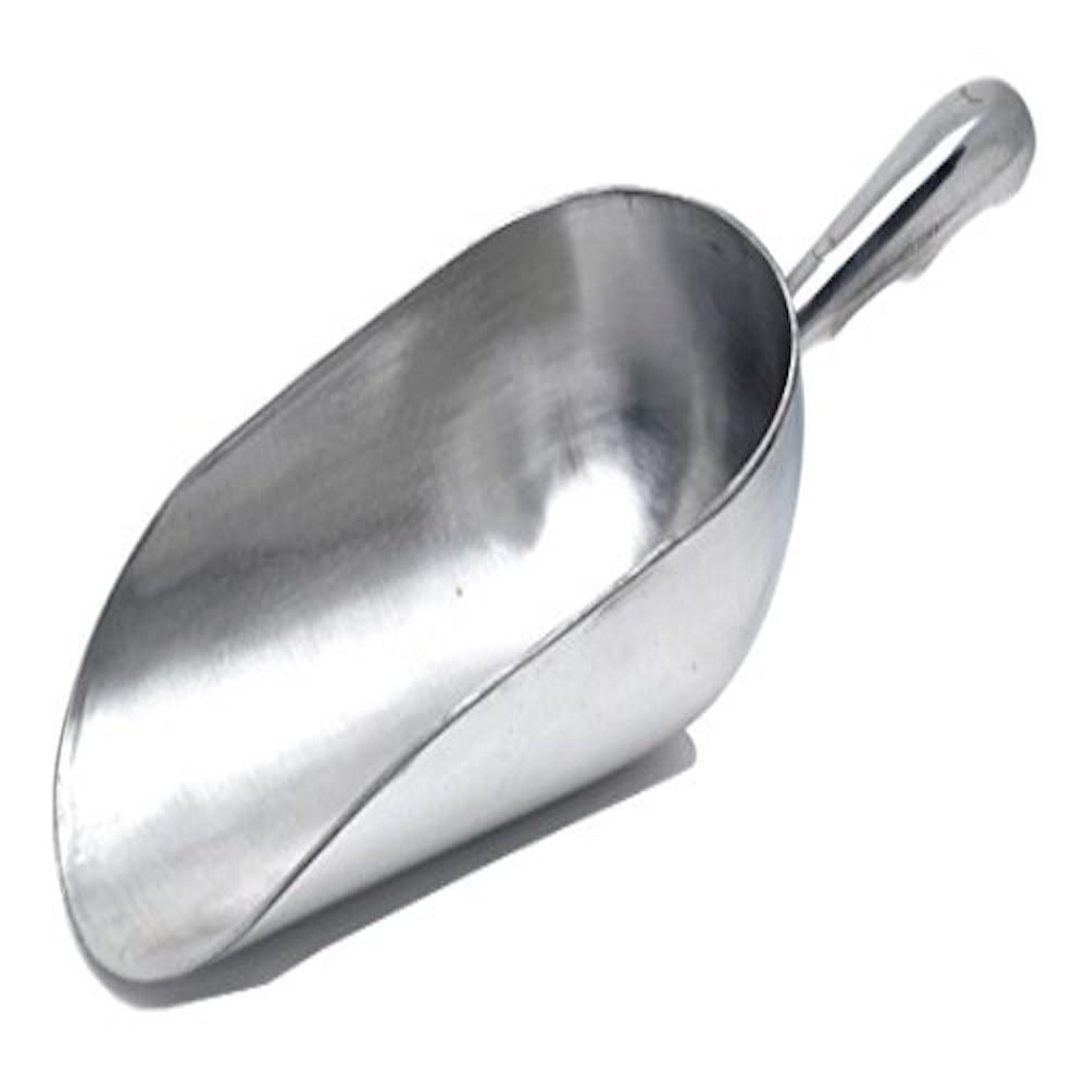 Genware 202-10 Aluminium Scoop, 57oz Capacity, 10 inches Length