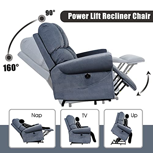 SELLERWE Electric Power Lift Recliner Chairs for Elderly, Massage Lift