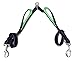 Vaun Duffy Double Dog Leash Coupler with Two Dual Padded Handles, No Tangle Splitter Swivel, Reflective Stitching, 3/4 Inch Wide and Adjustable 22-32 Inch, Best for Walking 2 Small Dogs