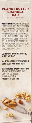 ATKINS PEANUT BUTTER GRANOLA PROTEIN MEAL BAR, 1.69 OZ, 5 CT