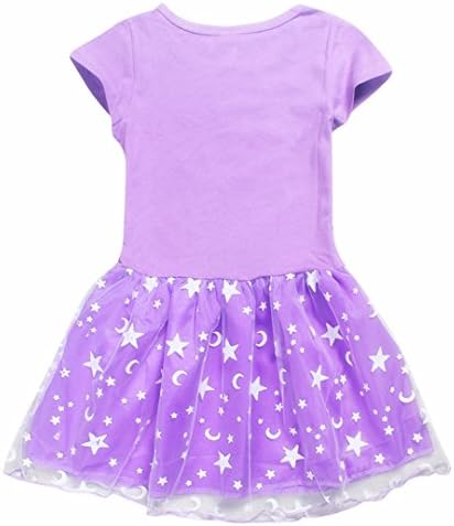 Moana Little Girls' Belle Printed Dress Princess Cartoon Party Costume