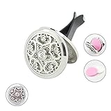 Car Aromatherapy Essential Oil Diffuser Auto Freshener Vent Clip Locket Crystal Essential Oil Perfume Pendant