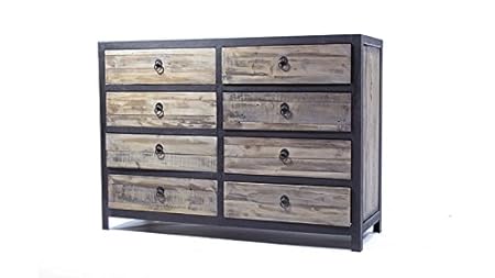 Koroco 8 Drawer Storage Unit Industrial Style Wood And Metal