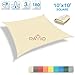 Patio Paradise 10' x 10' Sun Shade Sail Rectangle Canopy Patio Cover Sunlight Block Awning Heavy Duty Commercial Grade for Backyard Lawn Garden Outdoor Activities, Beige