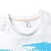Uideazone juniors 3D Fashion Graffiti Paper Cup Short Sleeve T-shirt White,c3,Asia XXL= US XL
