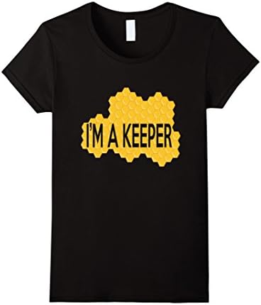 Women's I'm A Keeper Funny Bee T-Shirt Large Black