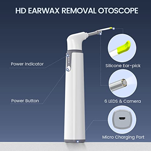 ScopeAround Otoscope with Ear Wax Removal Tool, 3.9mm UltraThin WiFi