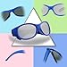 RIVBOS Rubber Kids Polarized Sunglasses With Strap Glasses Shades for Boys Girls Baby and Children Age 3-10 RBK003 （2035-Round Blue Coating）