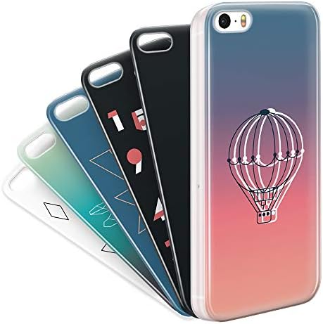 MyPopins iPhone 5/ 5S/ SE Case Pack Premium Set - Clear TPU Silicone Protective Shockproof Bumper Case Cover + 6 Slim Thin Cool Aesthetic Back Cover Skin Case Layers for Women/Men – 6 * Minimal Cases