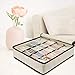 DIMJ Drawer Organisers Dividers 4 Packs Closet Organizer, Storage Boxes and Wardrobe Organiser with Lid for Underwear, Bras, Socks, Ties, Scarves (4pcs Beige)