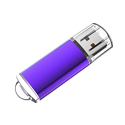 KEXIN Flash Drive 64 GB USB Flash Drive Pack Thumb Drive Multiple Color USB Memory Sticks Pen Drives USB 2.0, Black/Blue/Green/Purple/Red (5 Pack 64GB)