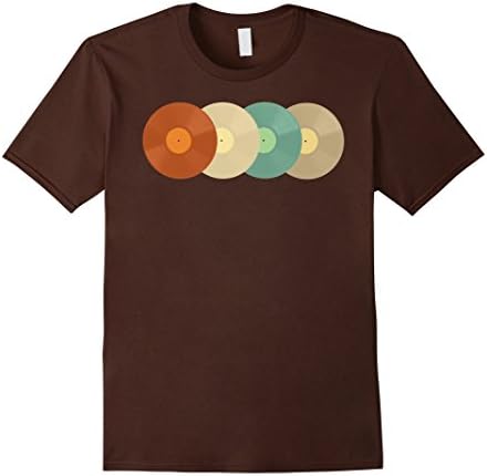 Mens Vinyl Records Retro 70's Music Gift T-Shirt XL Brown