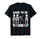 Sleketon Dabbing Autism Awareness Dare To Be Yourself Tshirt