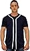 Baseball Jersey T-Shirts Plain Button Down Sports Tee