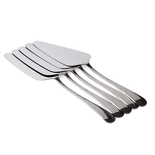 12PCS Stainless Steel Cake Server, Stainless Steel Pie Machine Cake Rack Handle Scraper Slot Pizza Machine Cutting Knife Professional Shovel Server