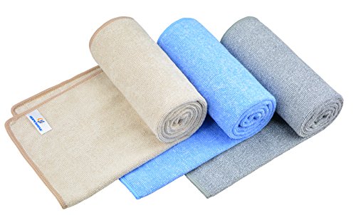 HOPESHINE Premium Gym Towel for Men Microfiber Sports Towels for Women Fitness, Workout, Yoga, Exercise, Sweat Towels Fast Drying Travel Towels 3-pack 33-1/2 inch X 14 inch