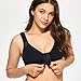 DELIMIRA Women's Full Coverage Front Closure Wire Free Back Support Posture Bra Black 40DD
