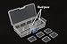 BangQiao 3 Pack Small Adjustable Plastic Storage Divider Box, Plastic Bead Organizer Box with 8 Grids, Clear