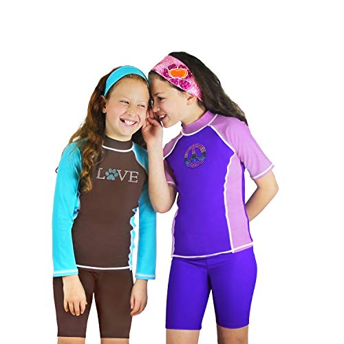 grUVywear Girls Swim Shorts Sun Protective Swimsuit Bottoms UPF 50