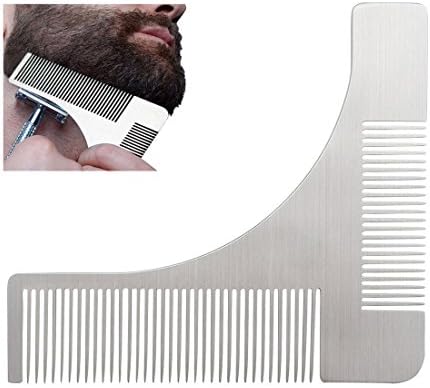 ColorZebra Beard Styling and Shaping 100% Stainless Steel Template Comb Tool