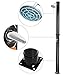 Giantex 7.2Ft 2-Section Solar Heated Shower with Shower Head Outdoor Backyard Poolside Beach Pool Spa for Easy Installation, Black (5.5 Gallon)