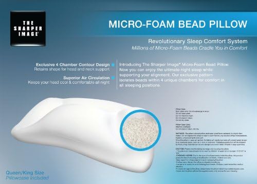 Amazon Com Micro Foam Bead Therapy Pillow With Millions Of Micro