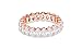 NYC Sterling Women's .925 Silver Cubic Zirconia 5x3mm Oval-Cut Eternity Band Ring