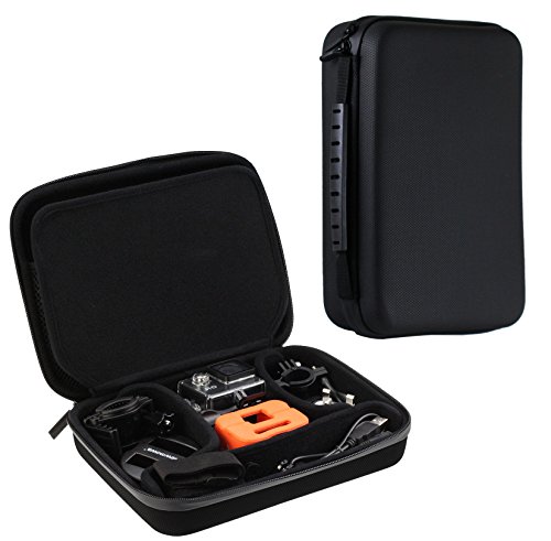 Navitech Schwarzes Shock Sicheres Hard Case / Cover für das Action-Cam Medion Life S47018