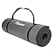 REEHUT 1/2-Inch Extra Thick High Density NBR Exercise Yoga Mat for Pilates, Fitness & Workout w/Carrying Strap (Grey)thumb 1