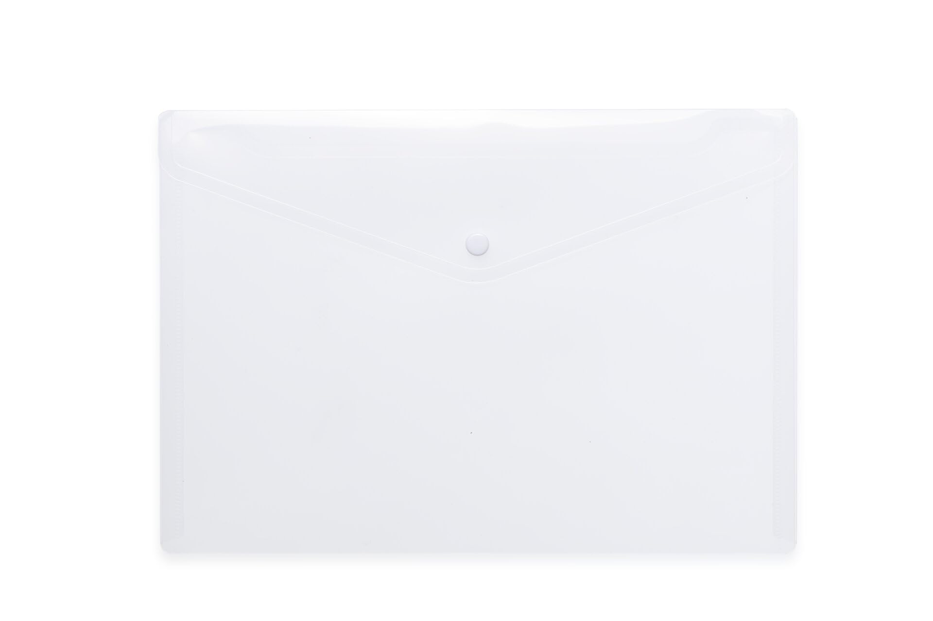 HERMA 20068 Document Wallet, A4 Transparent White, Pack of 5, Small Transparent Pockets Envelope with Press Stud Fastening, Plastic Envelope for School, University, Office, Travel — image 1