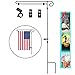 HOOSUN Garden Flag Stand, Yard Flag Holder,Garden Flag Hanger,Banner Pole with one Tiger Clip,Fall Decor for Outdoor Garden Lawn Halloween Thanksgiving Christmas (35, 14.5)