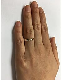 Alianza de matrimonio de 1 8 de pulgada de oro rosa de 10 quilates, ligera y cómoda