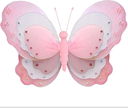 Amazon Com Hanging Butterfly Medium 10 Pink White Triple